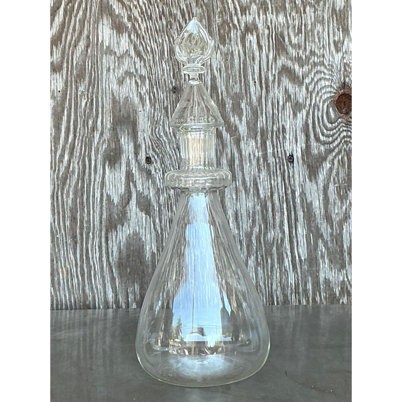 Vintage Regency geblasenes Glas Dekanter im Angebot 3