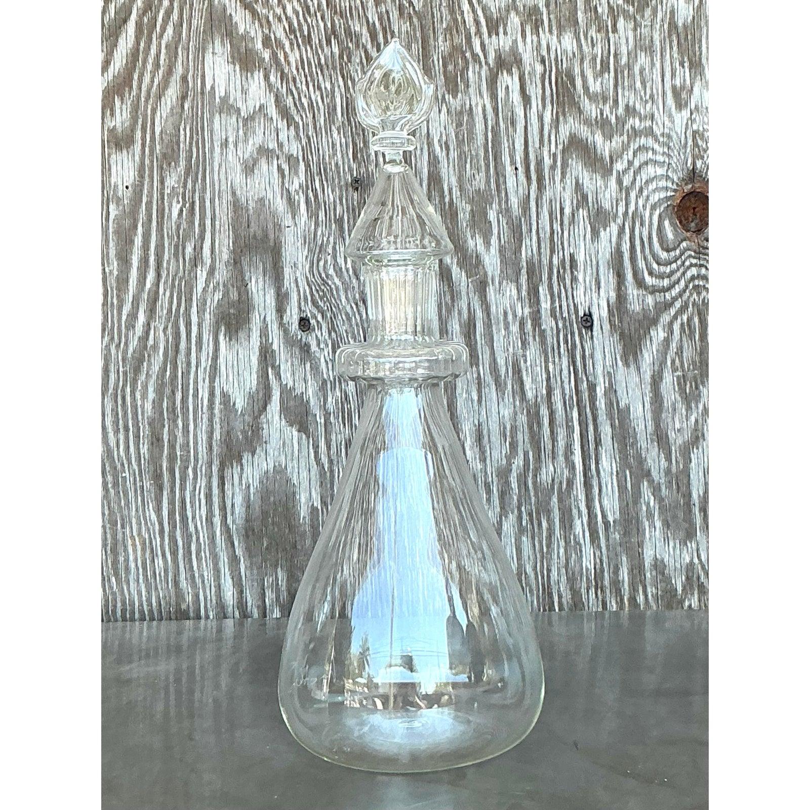 Vintage Regency geblasenes Glas Dekanter (Geblasenes Glas) im Angebot