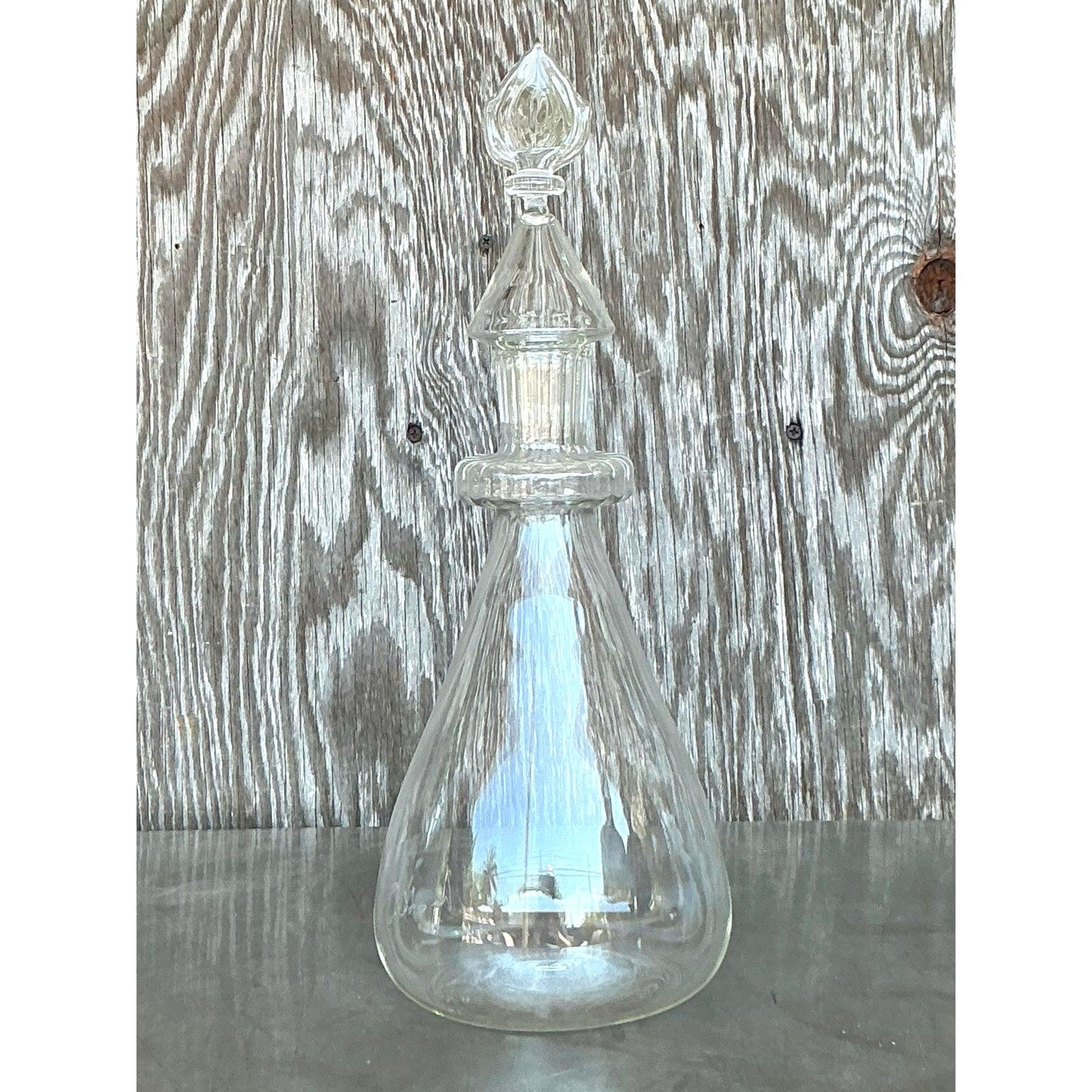 Vintage Regency geblasenes Glas Dekanter im Angebot 1