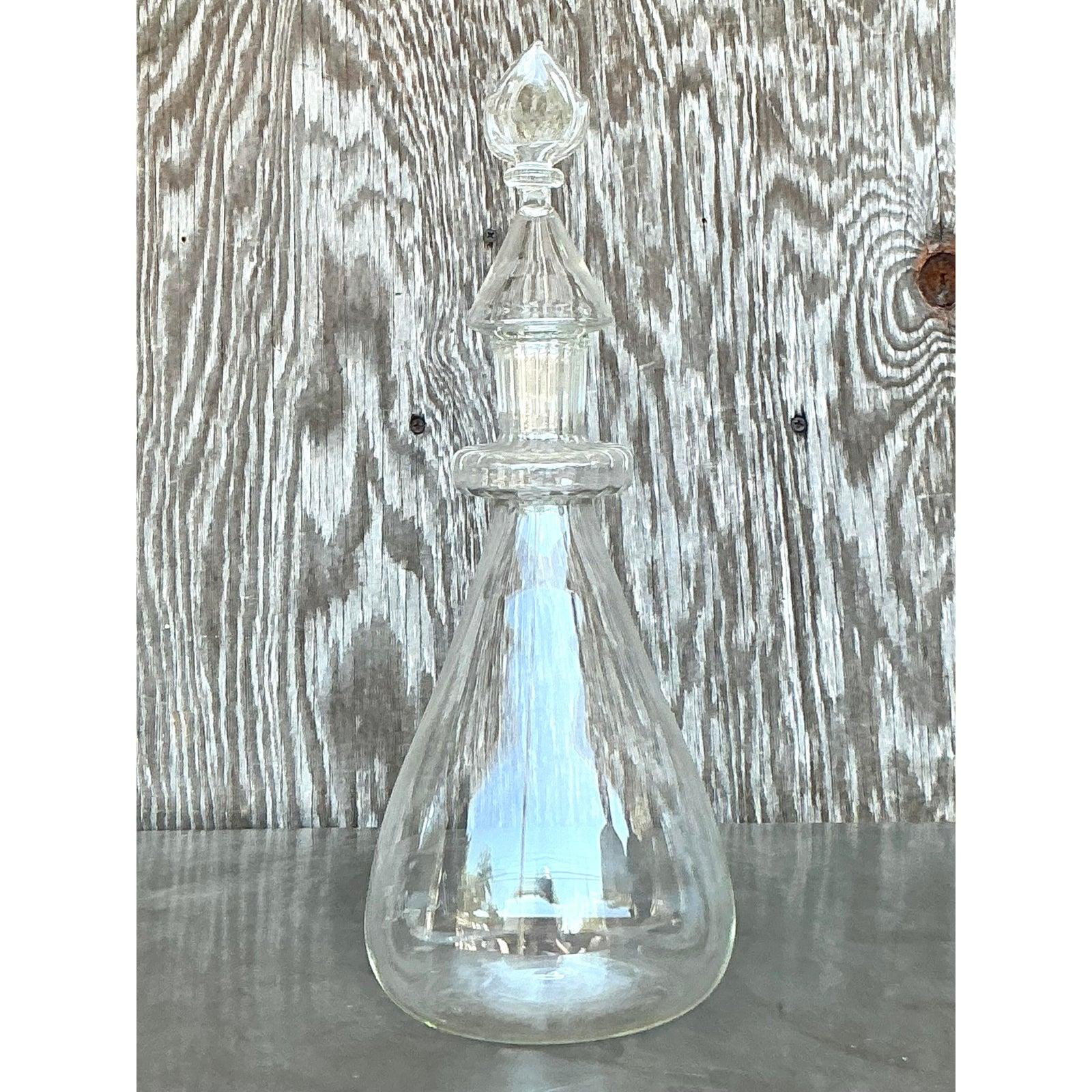 Vintage Regency geblasenes Glas Dekanter im Angebot 2