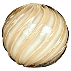Vintage Regency Blown Glass Swirl Sphere