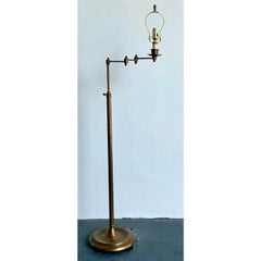 Vintage Regency Brass Articulated Floor Lamp