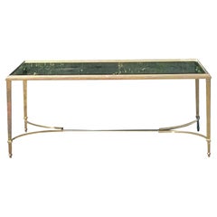 Vintage Regency Brass Coffee Table After Maison Jansen