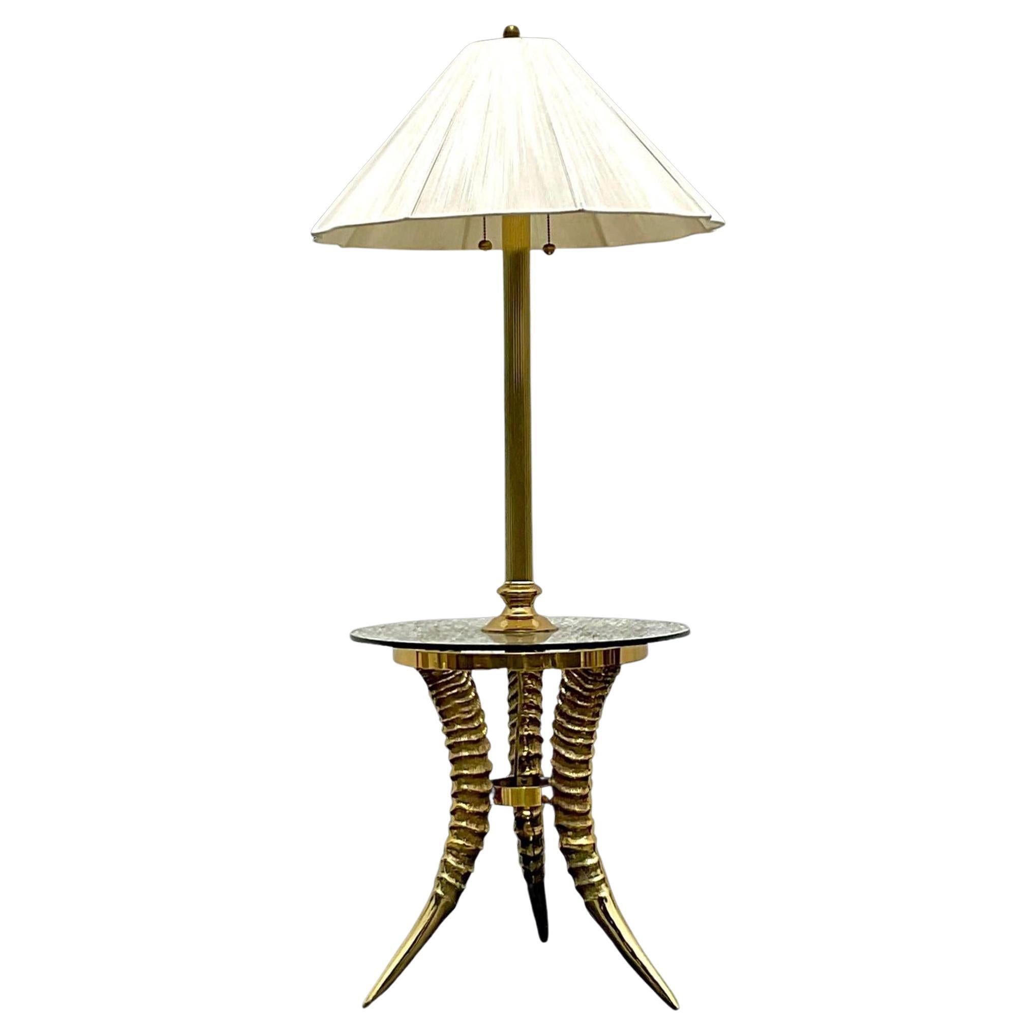1930's Brass Candelabra Regency Floor Lamp For Sale at 1stDibs