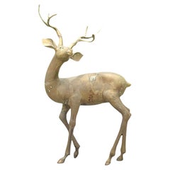 Vintage Regency Brass Life Size Deer