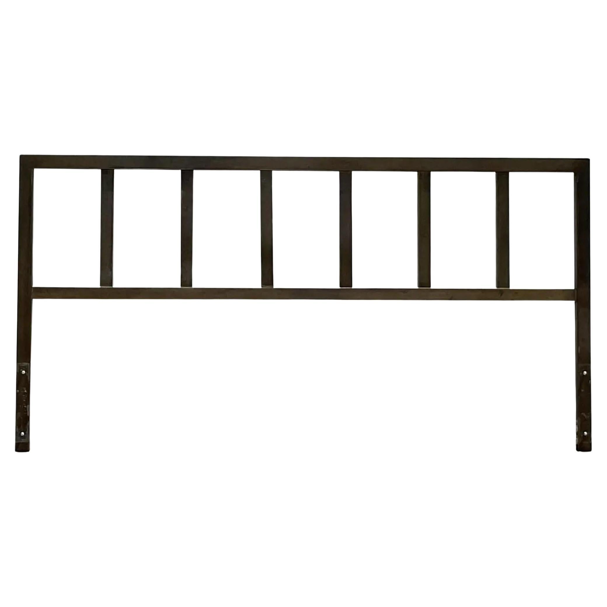Vintage Regency Brass Queen Headboard