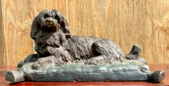 Vintage Regency Bronze Lhasa Apso Signed Bayre