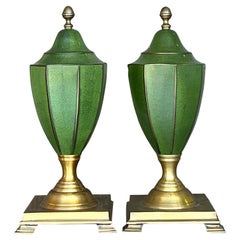 Vintage Regency Bronze Urns - A Pair