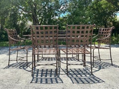 Vintage Regency Brown Jordan “Florentine” Cast Aluminum Dining Table & 6 Chairs