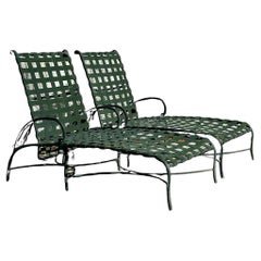 Chaise longue vintage con tirantes "Florentine" de Regency Brown Jordan - un par