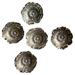 Vintage Regency Buccellati Sterling Silver Poppy Salt Cellars - Set of 5