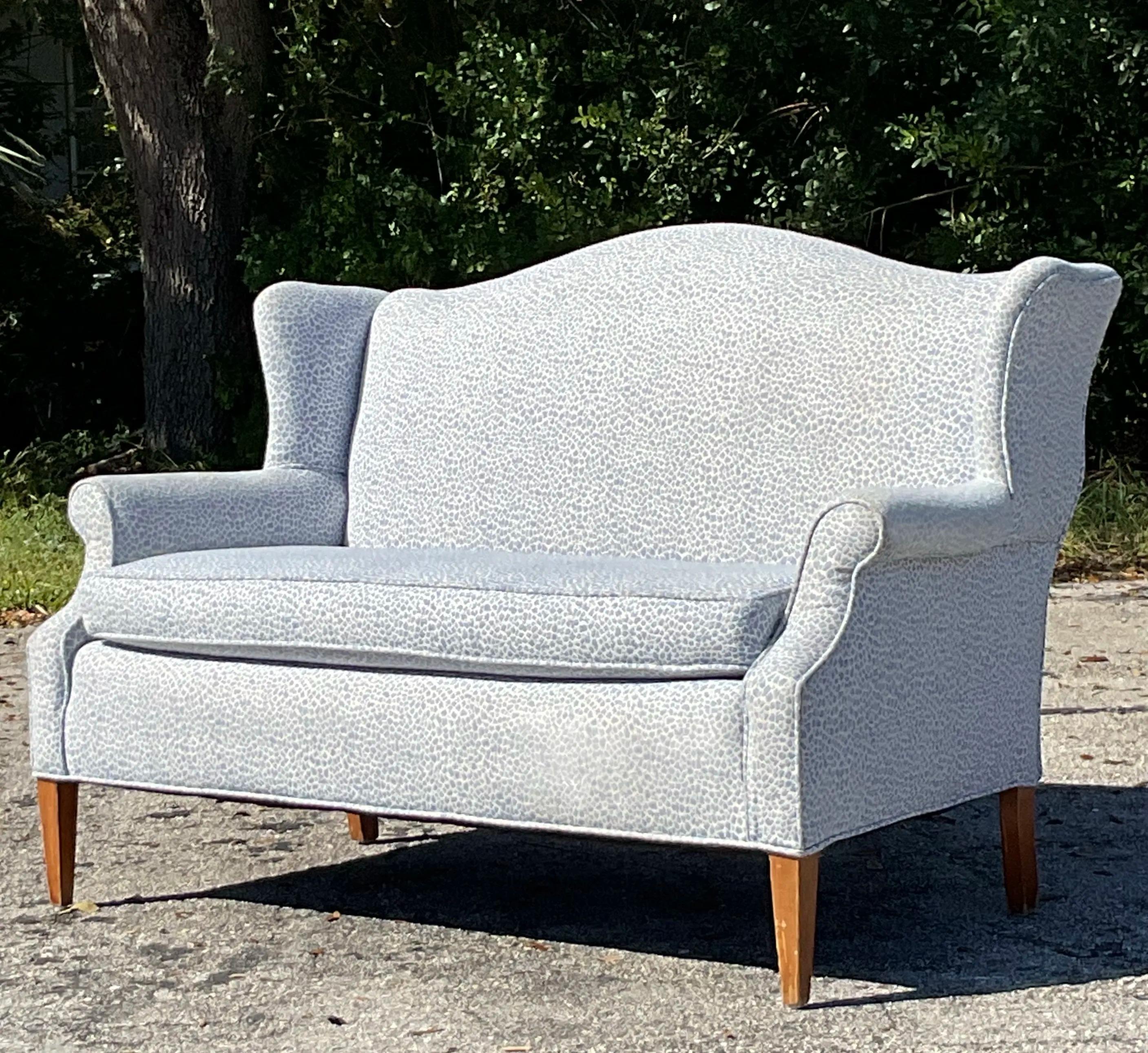 20th Century Vintage Regency Camelback Loveseat
