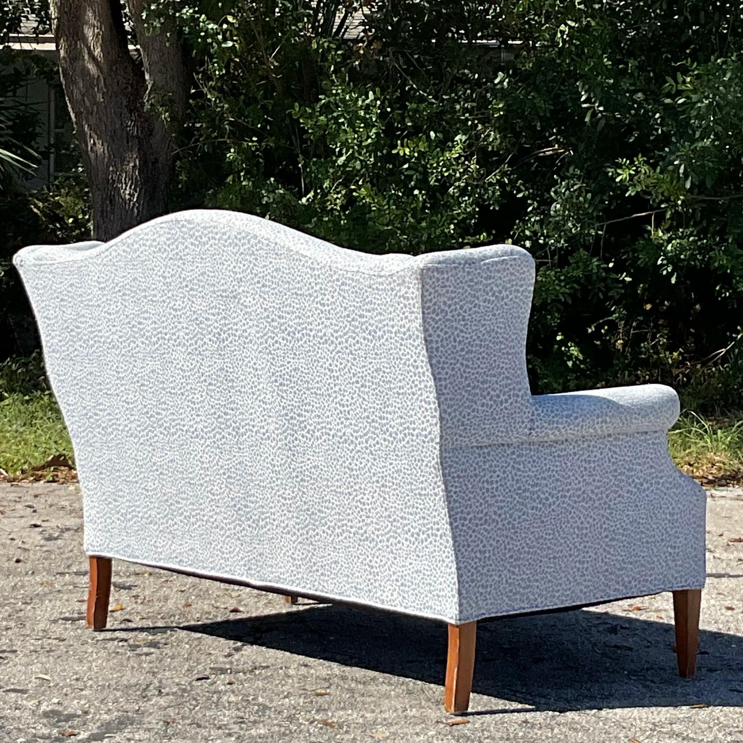 Vintage Regency Camelback Loveseat 2