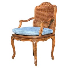 Vintage Regency Cane Fauteuil Chair