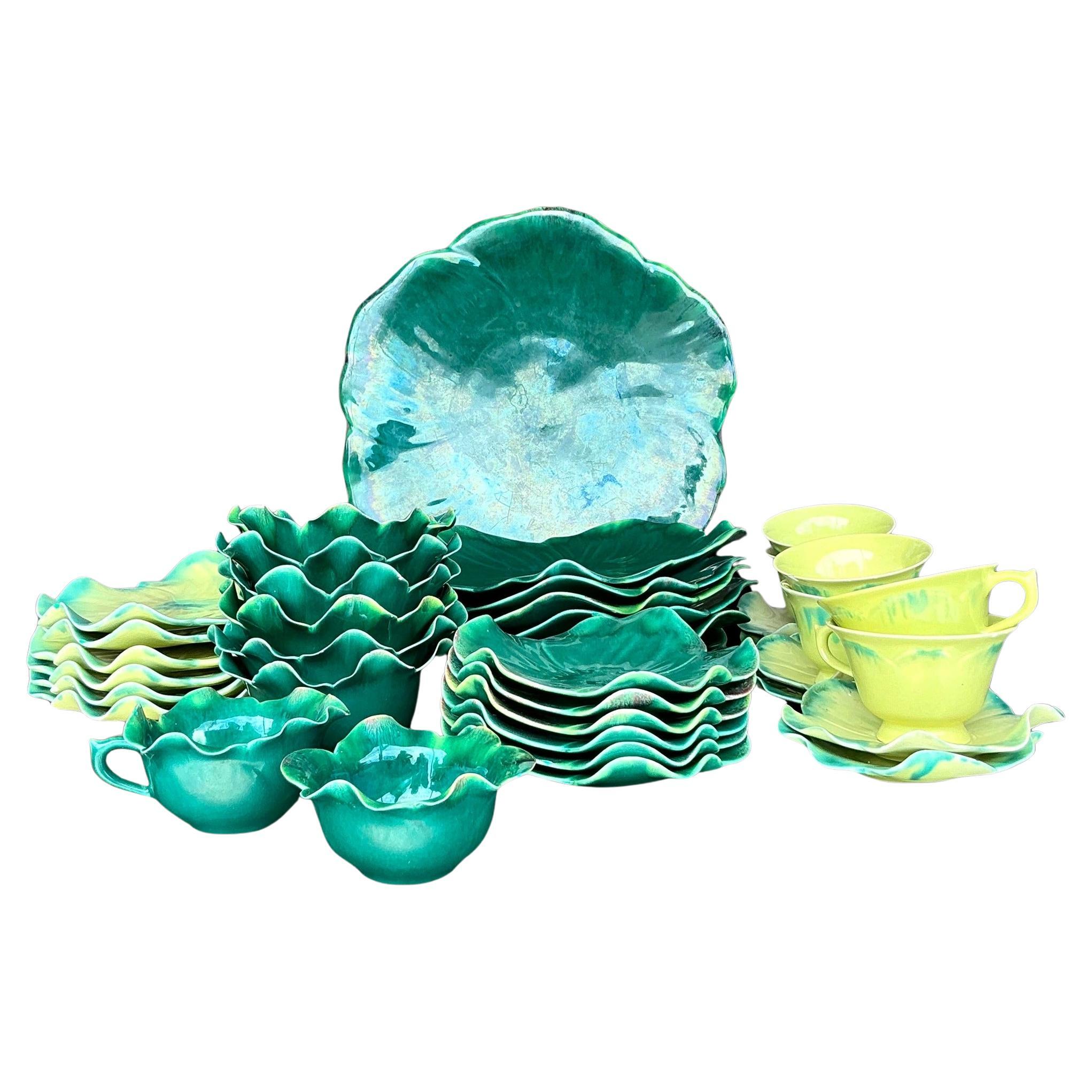 Vajilla Vintage Regency Carole Stupell de Cerámica Esmaltada Floral - Lote de 39