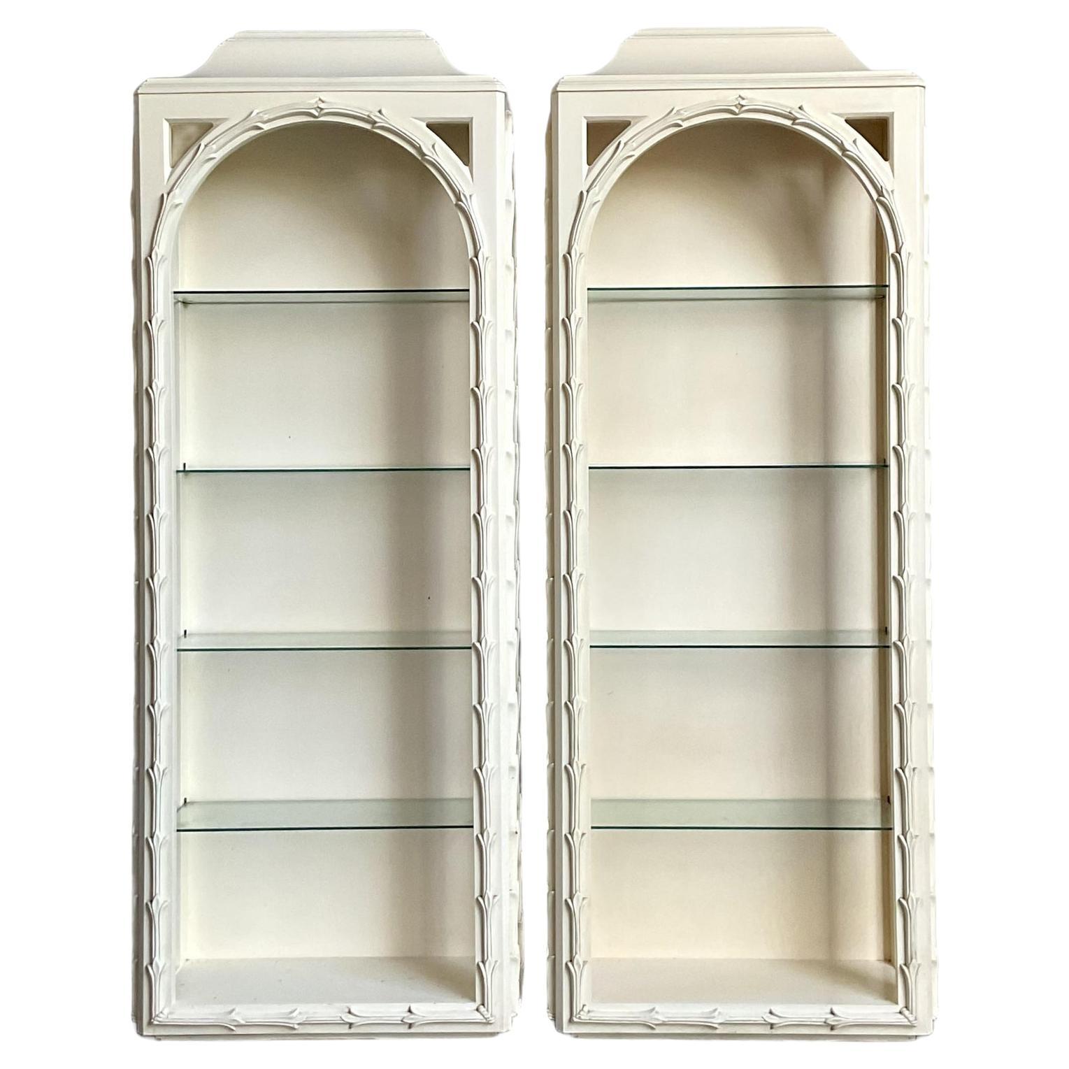 Estantería de ramas talladas Vintage Regency según Serge Roche