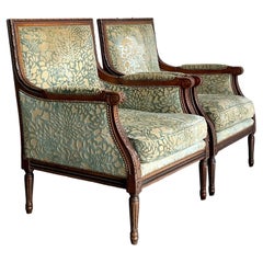 Wood Bergere Chairs