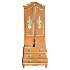 Vintage Regency Carved Detail Secretary Desk