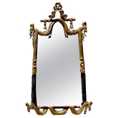 Vintage Regency Carved Rope and Tassle Gilt Mirror