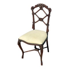 Vintage Regency Carved Rope Chair