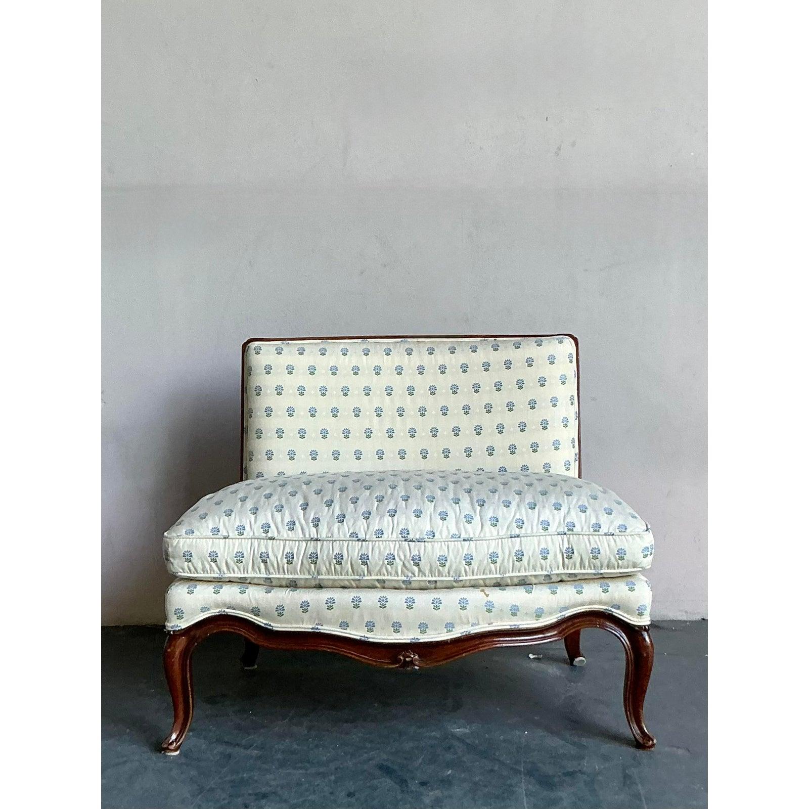 Sedia Slipper intagliata Regency d'epoca In condizioni buone in vendita a West Palm Beach, FL