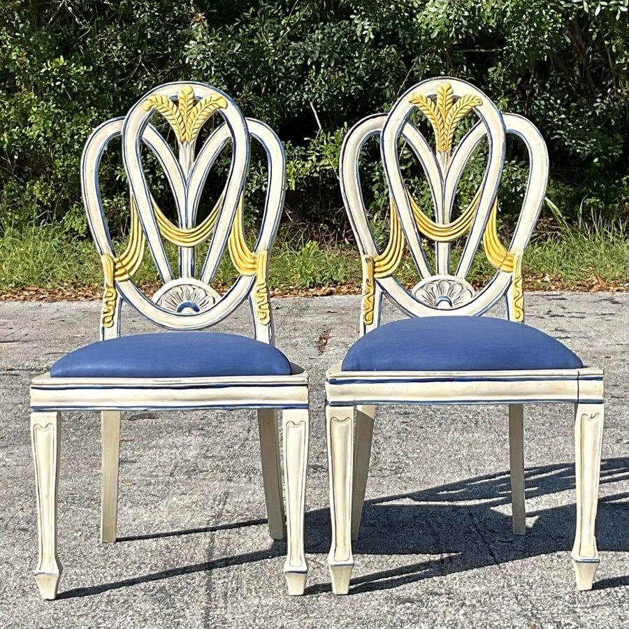 Sedie Swag intagliate Regency d'epoca - una coppia in vendita 1