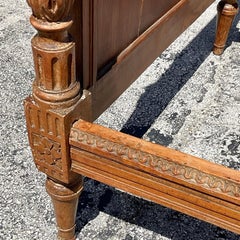 Vintage Regency Carved Wood Daybed