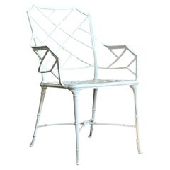 Vintage Regency Cast Aluminum Chinese Chippendale Chair