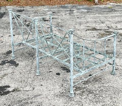 Loveseat aus Aluminiumguss im Regency-Stil nach Pavillion, Vintage