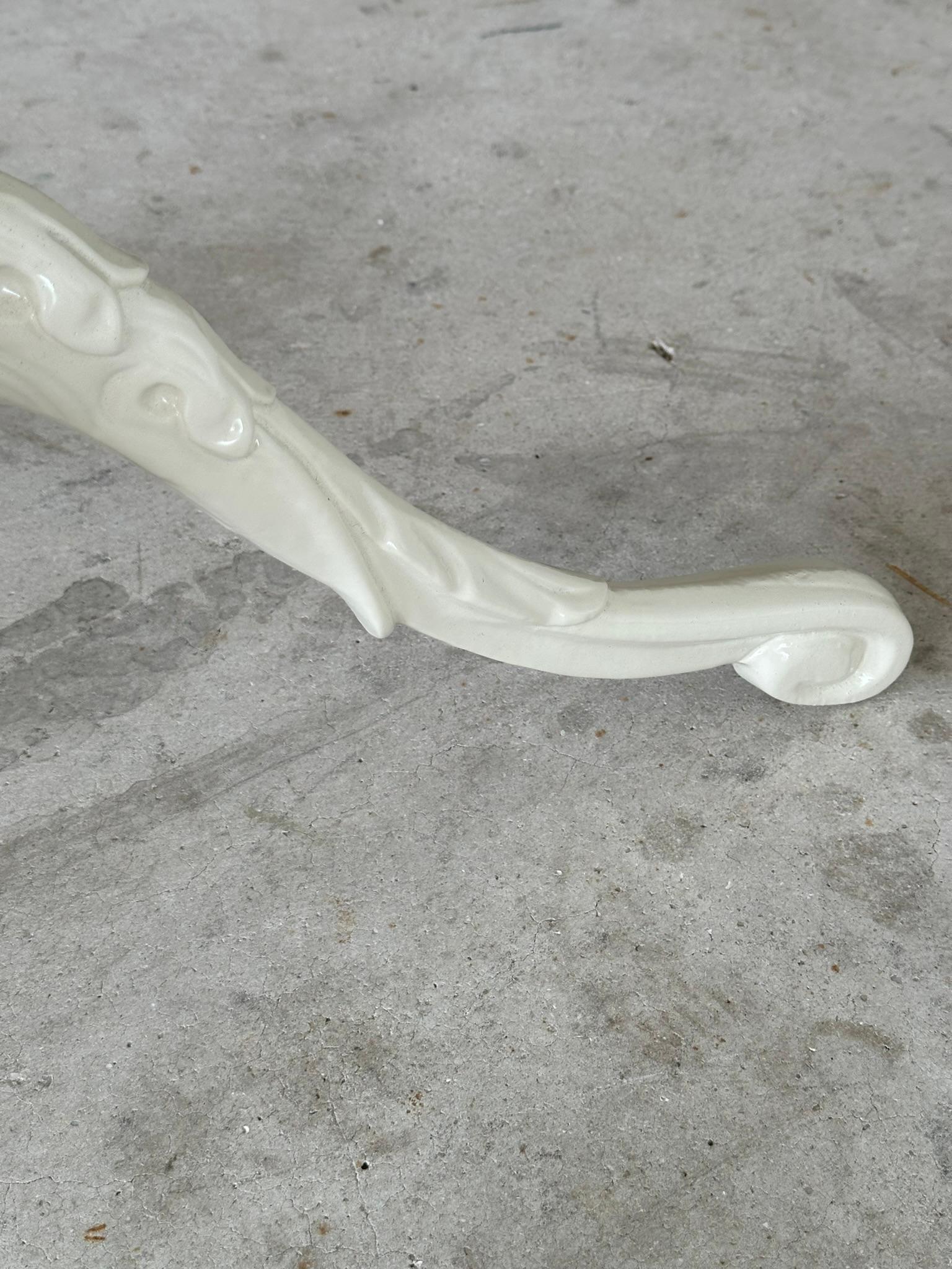 Vintage Regency Cast Aluminum Newly Powder Coated Outdoor Dining Table Base For Sale 10