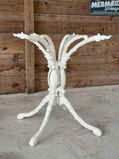 Base de table de salle à manger d'extérieur Regency vintage en aluminium coulé nouvellement revêtu de poudre