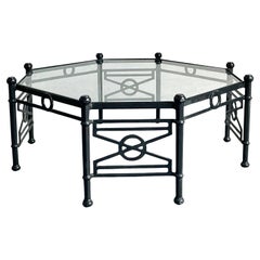 Vintage Regency Cast Aluminum Target Coffee Table