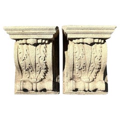 Vintage Regency-Konsolen aus Gussbeton - 2er-Set