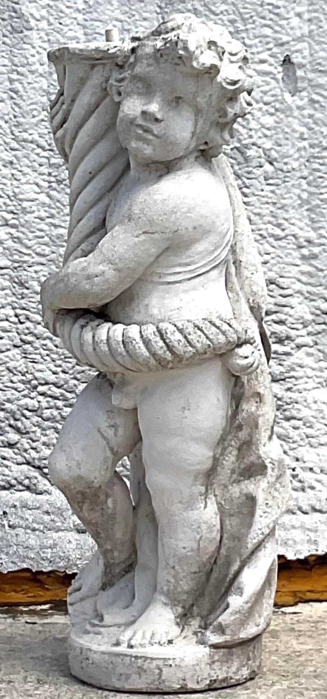 XX secolo Scultura figurativa in cemento fuso Vintage By in vendita