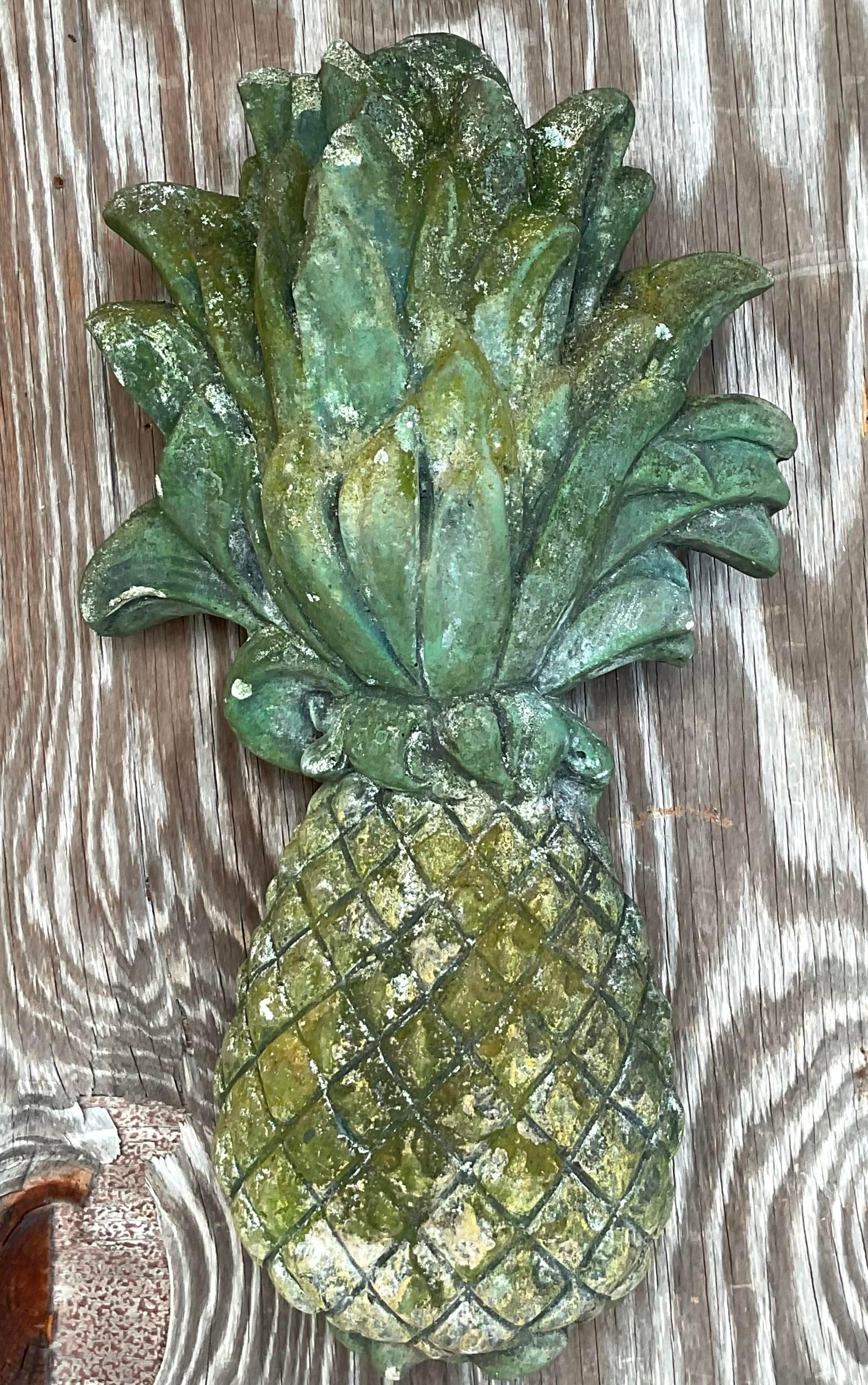 Regency ananas de style Régence vintage en béton moulé en vente