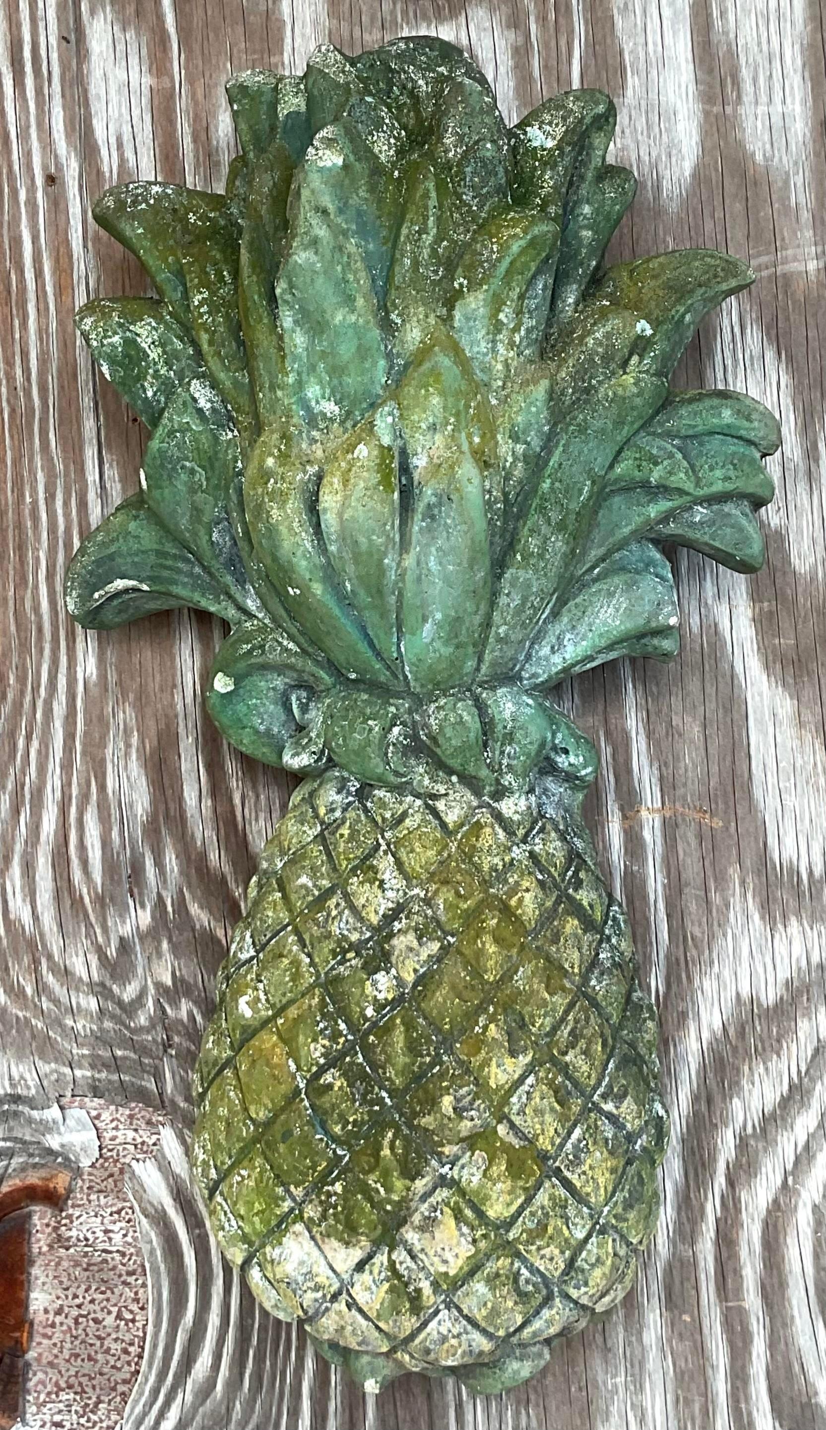 Américain ananas de style Régence vintage en béton moulé en vente