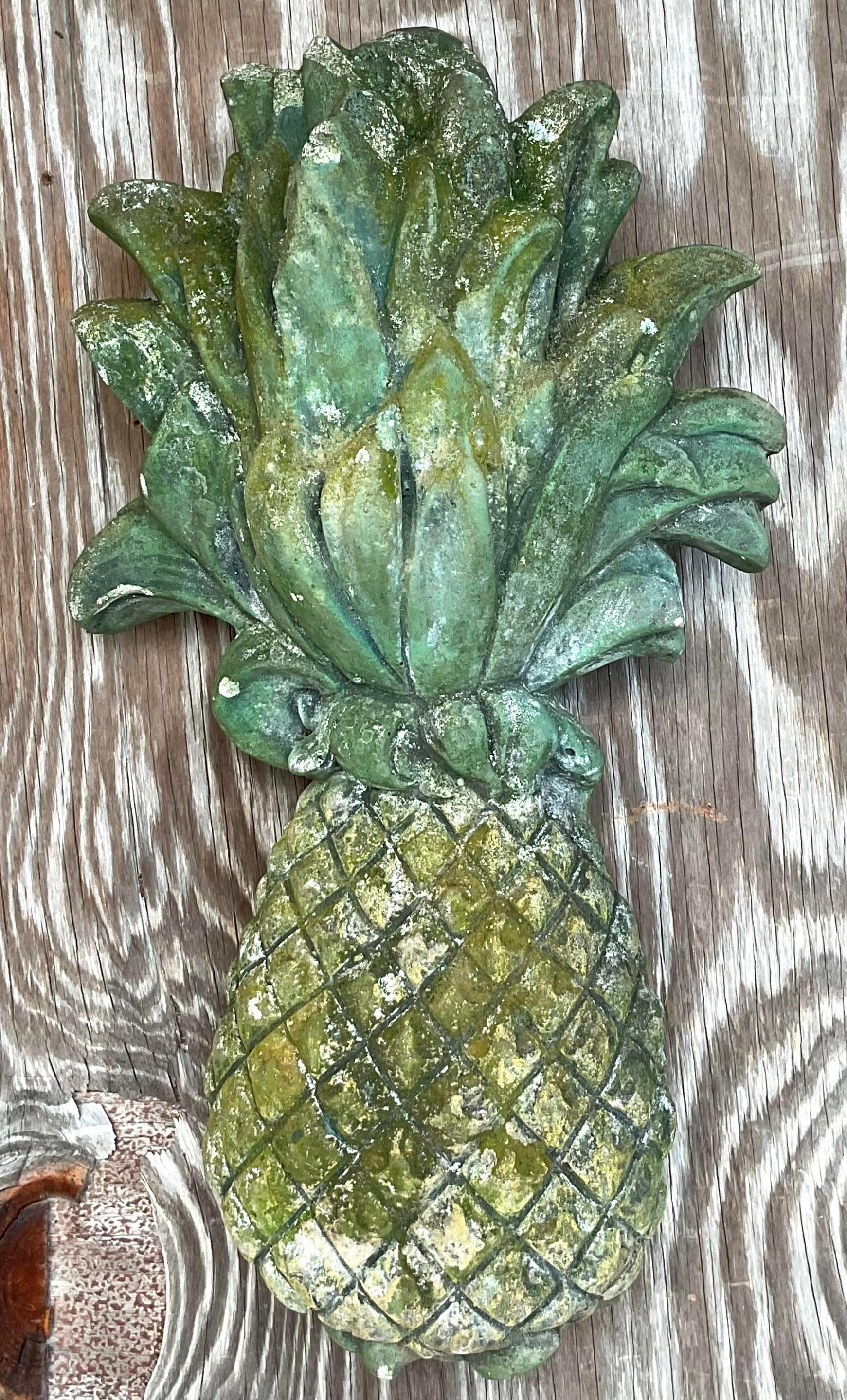 ananas de style Régence vintage en béton moulé en vente 1