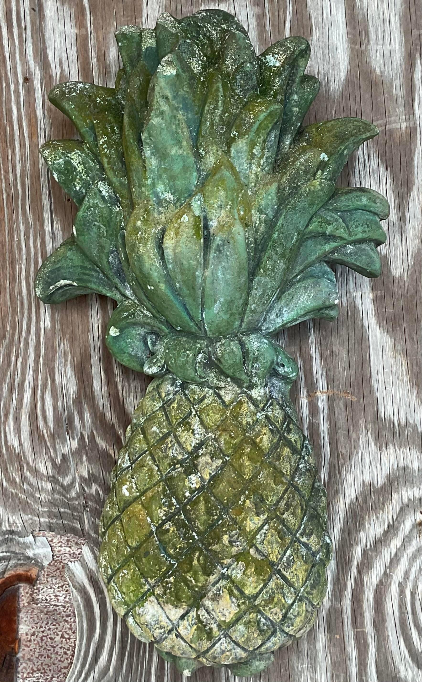 ananas de style Régence vintage en béton moulé en vente 2