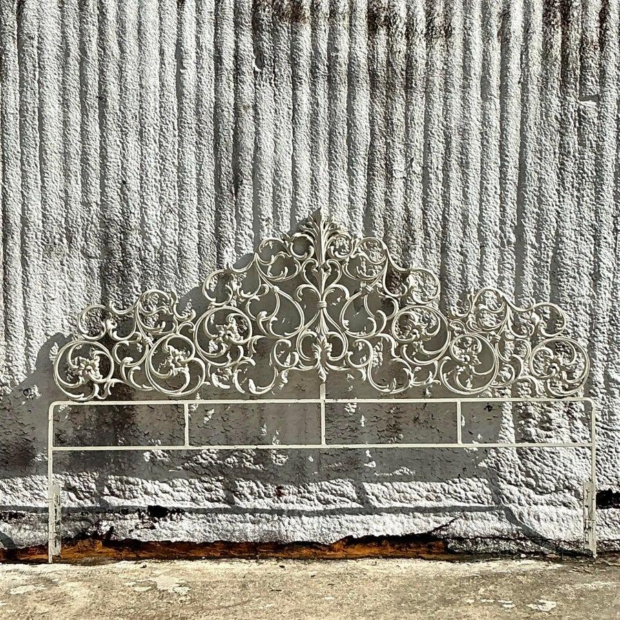 Vintage Regency Guss Metall Scroll King Kopfteil (20. Jahrhundert) im Angebot