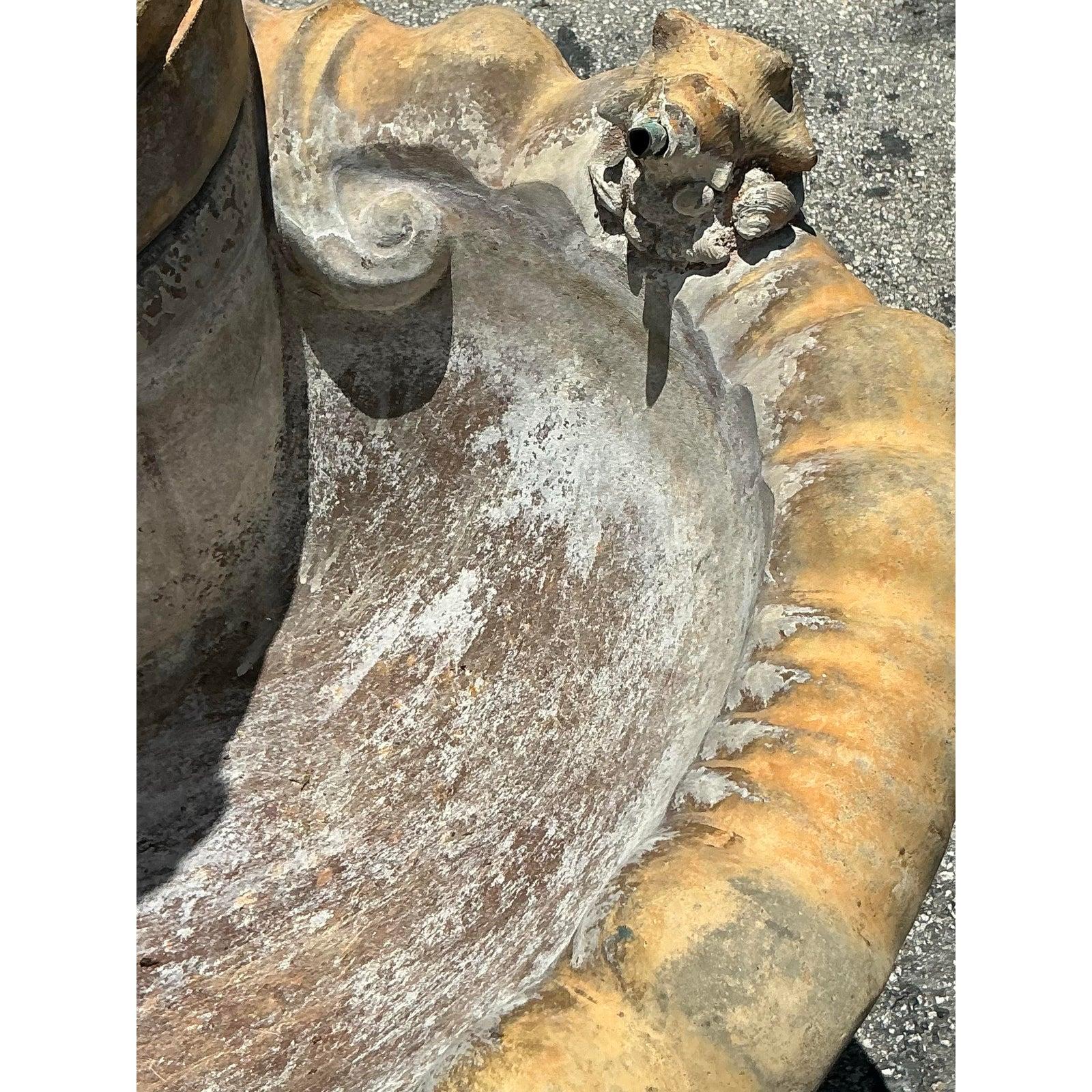 Vintage Regency Cast Stone Fountain For Sale 1