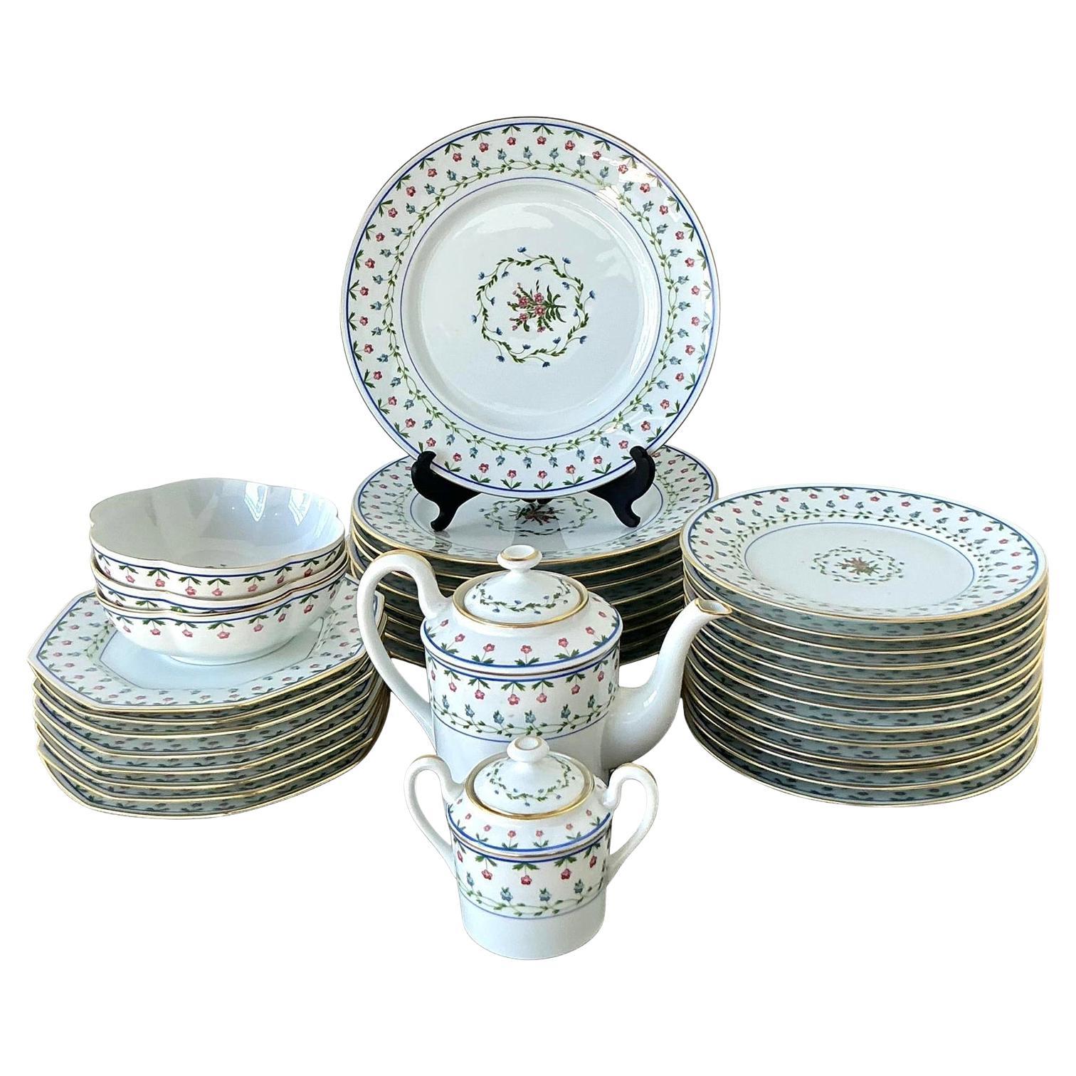 Vintage Regency Ceralyne Limoges “Lafayette” Floral China - Set of 35 For Sale