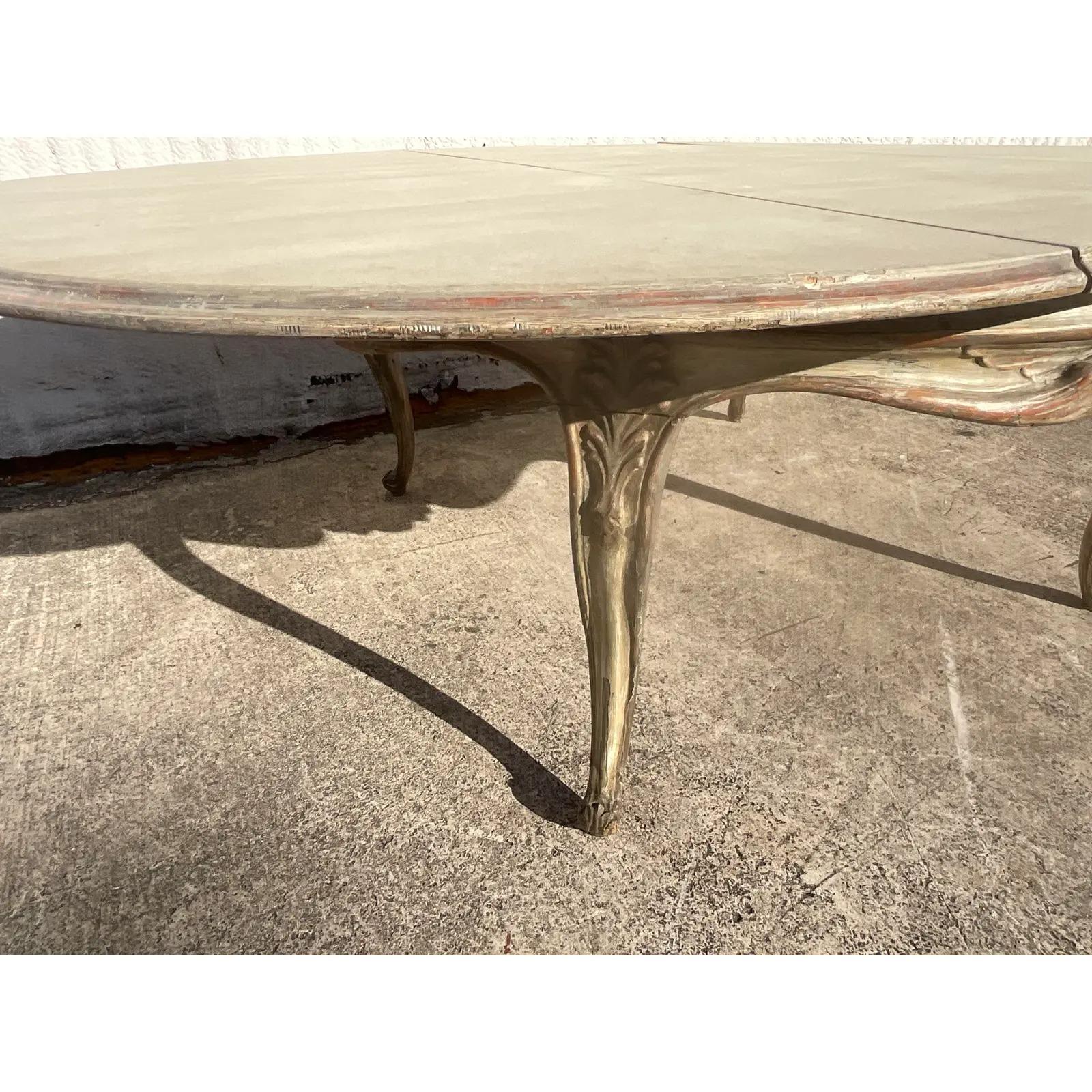 Table de salle à manger vintage Regency en céramique en vente 2