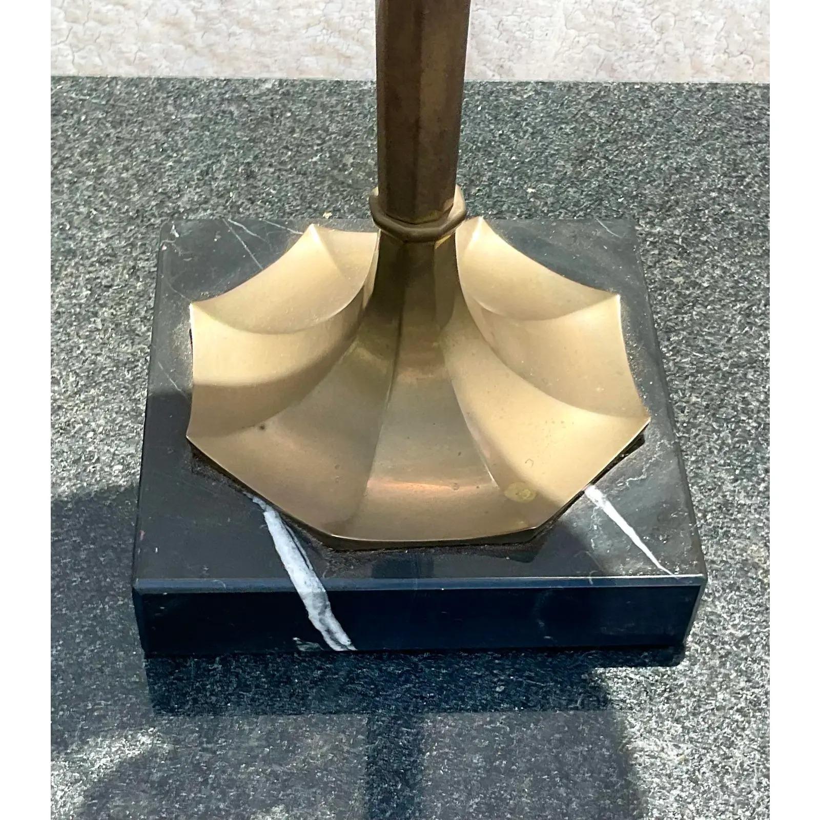 North American Vintage Regency Chapman Candlestick Lamps, a Pair