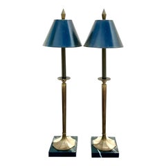 Vintage Regency Chapman Candlestick Lamps, a Pair