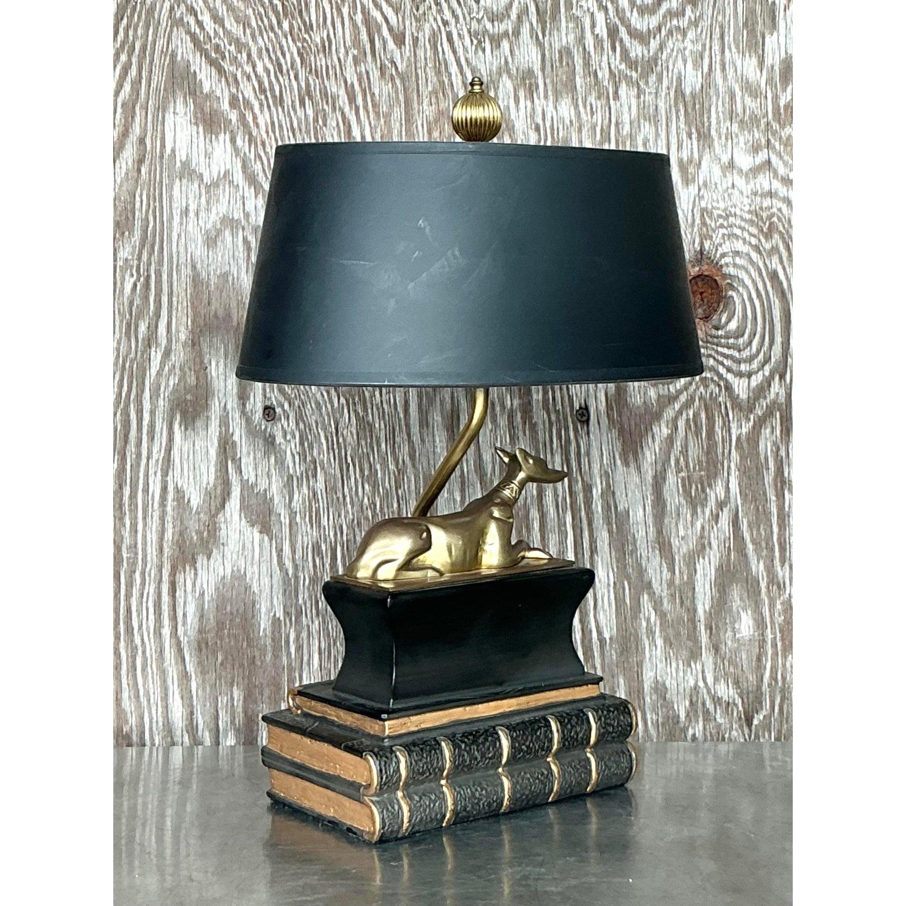 Hollywood Regency Lampada per cani Chapman d'epoca Regency in vendita