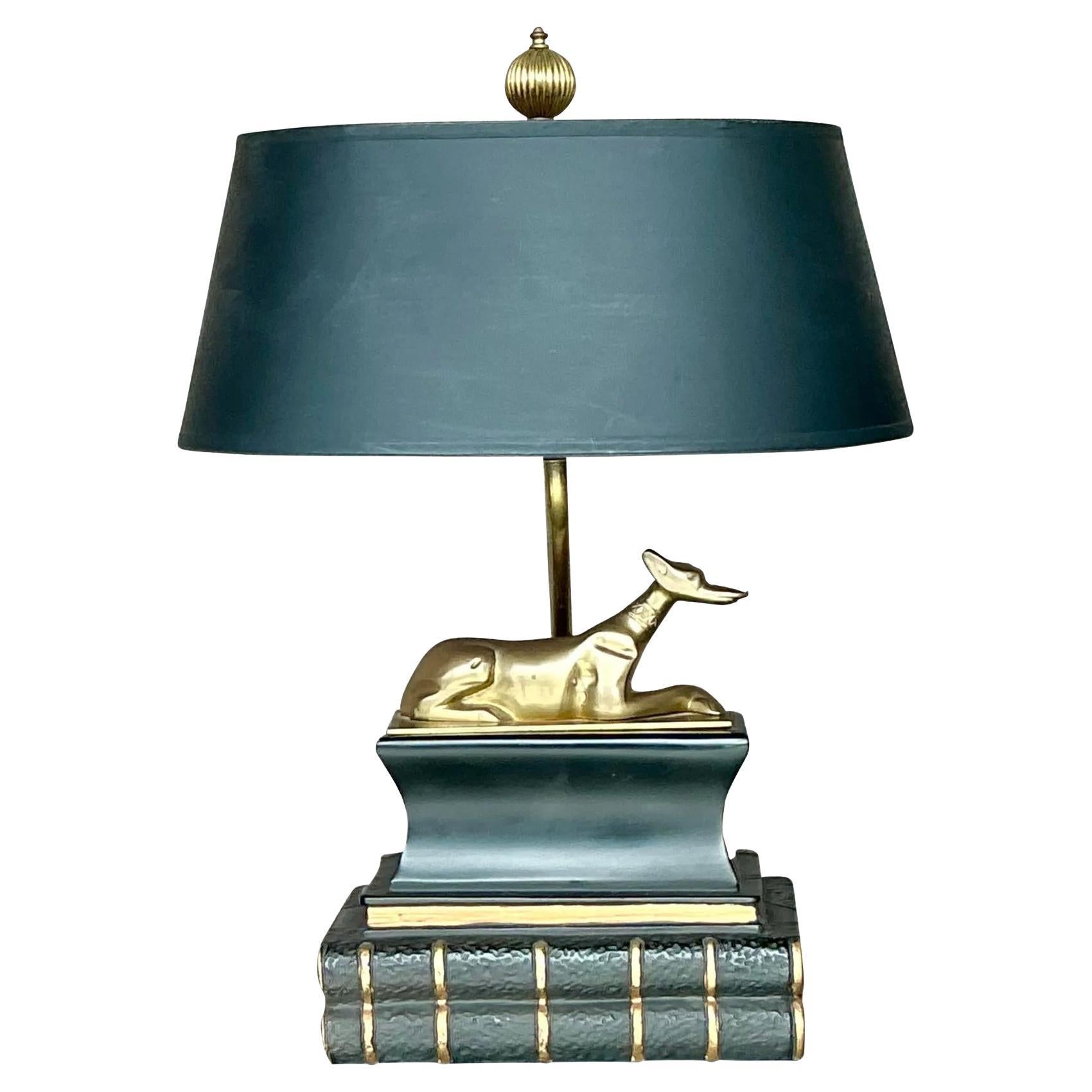 Vintage Regency Chapman Dog Lamp
