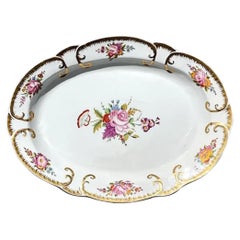 Antique Regency Chelsea House Ceramic Floral Platter