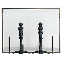 Metal Fireplace Tools and Chimney Pots