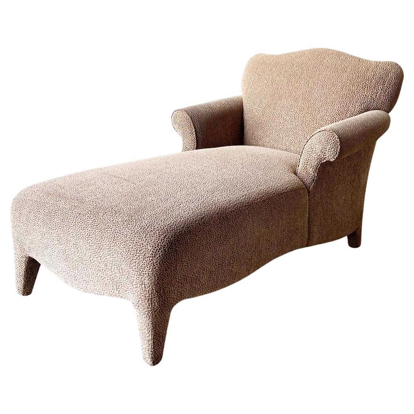 Edwardian Mahogany Chaise Long, William Morris Fabric For Sale at 1stDibs