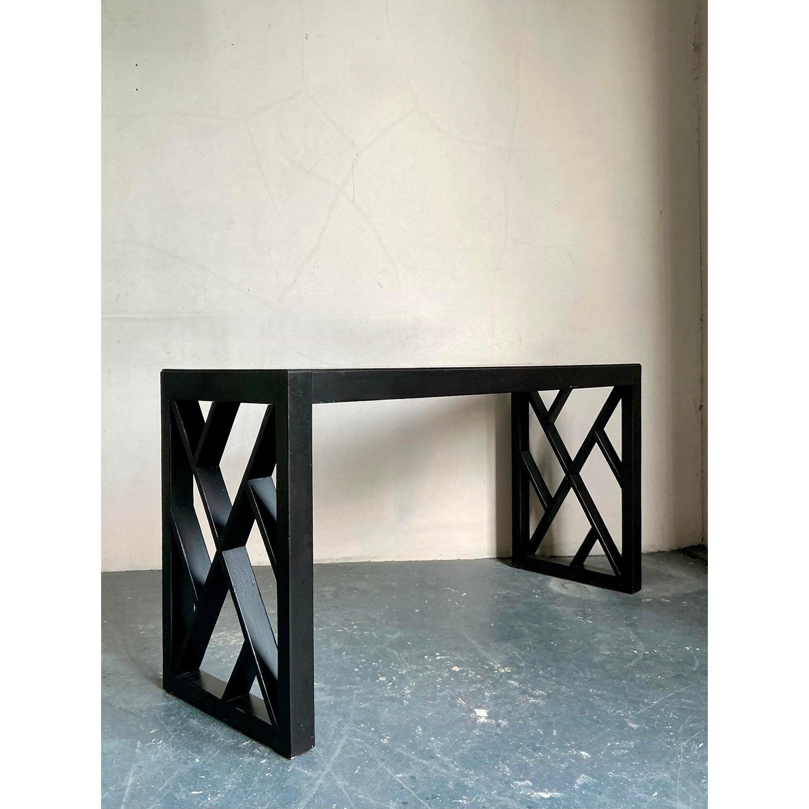 Contemporary Vintage Regency Chinese Chippendale Console Table For Sale